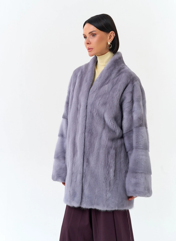  Женская шуба из меха норки фото