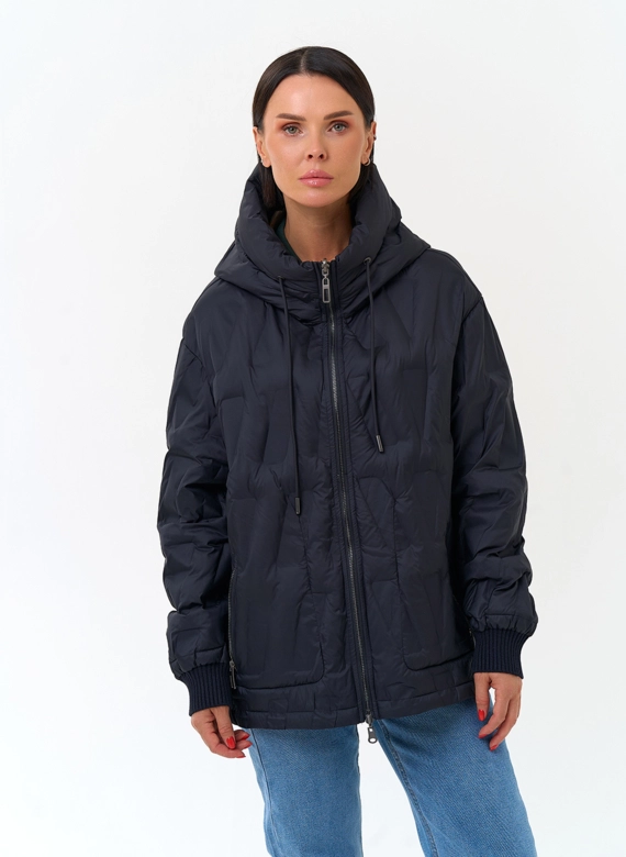 Женская двухстороняя куртка с капюшоном фото