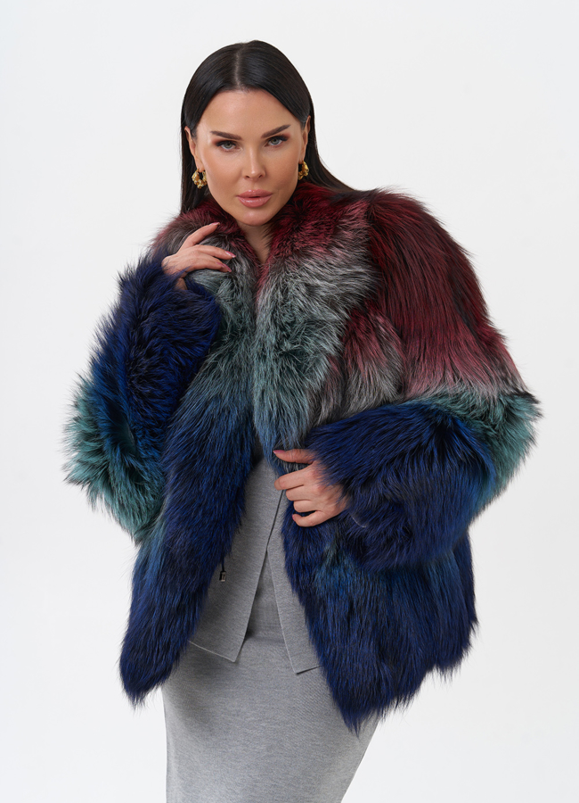 Куртка из чернобурой лисы  модель № 29484 универмаг малина