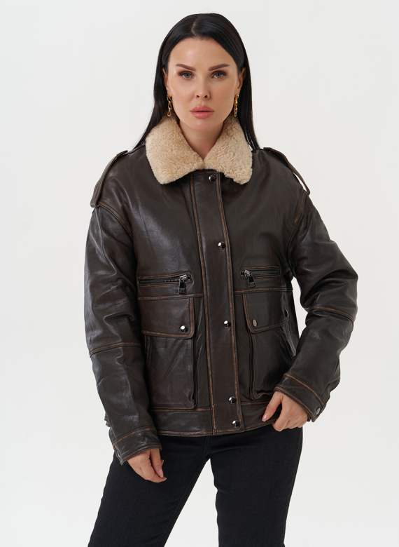 Кожаная куртка-пилот 