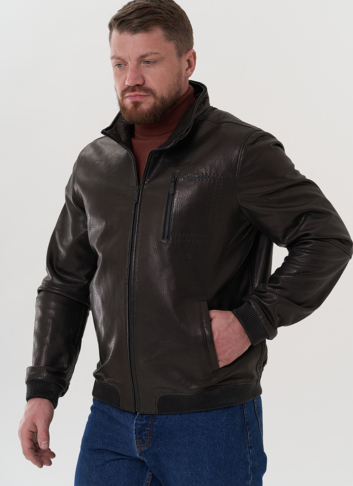 Куртка черного цвета из натуральной кожи