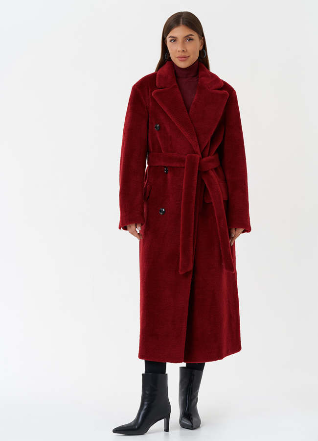 фото Пальто из шерсти с английским воротником модель № 28674