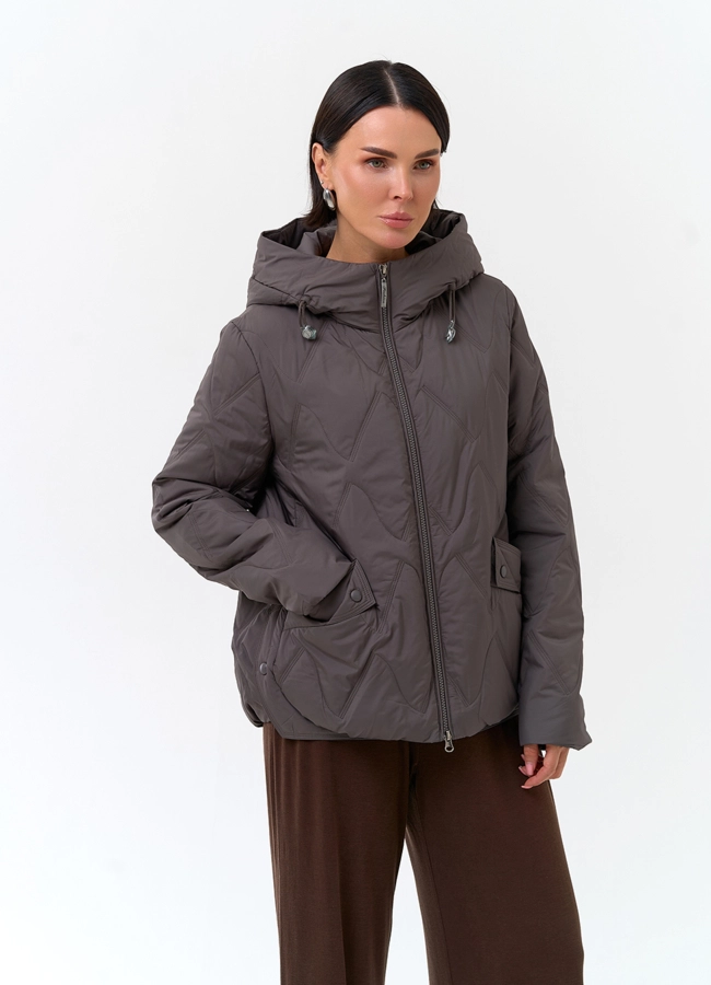 Женская куртка с капюшоном модель № 33797 универмаг малина