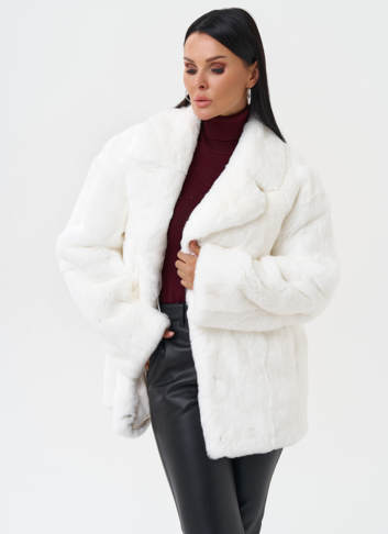 Шуба из меха кролика