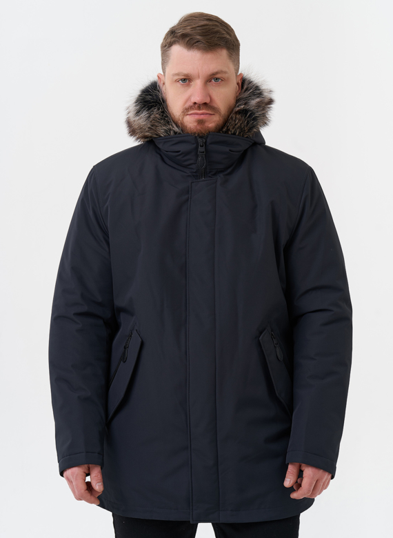 Парка мужская на мехе из волка