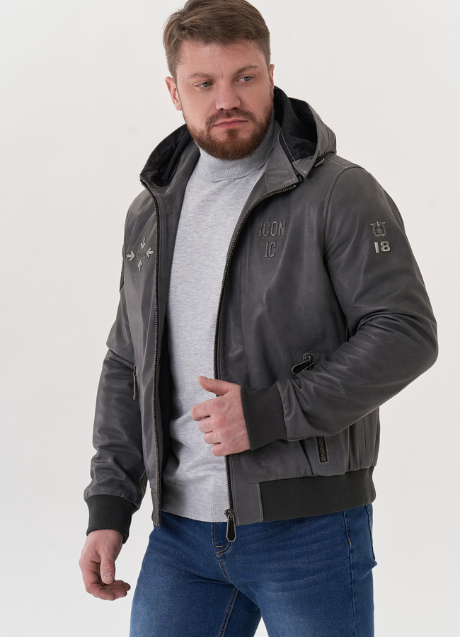 Мужская кожаная куртка 