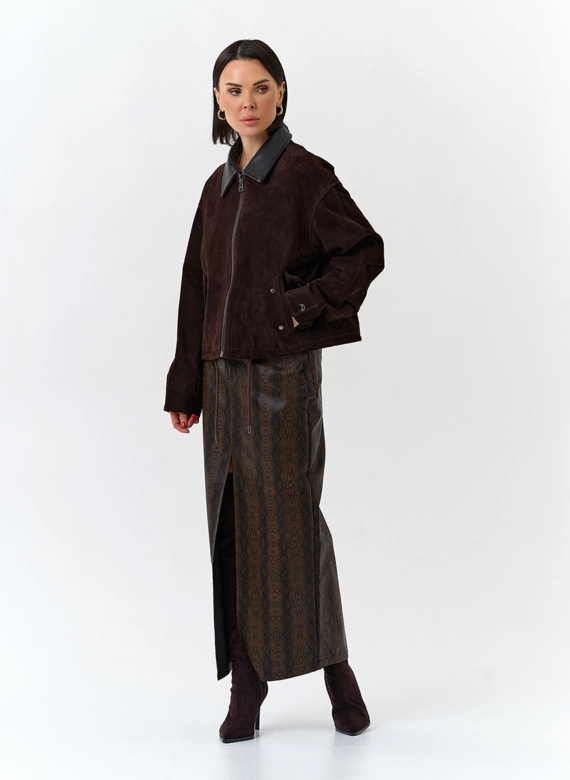 Женская куртка из натуральной замши