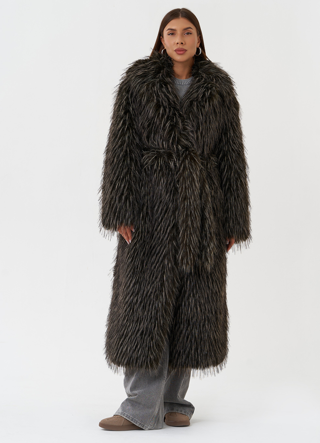 Шуба из эко меха под лису модель № 28679 в кредит