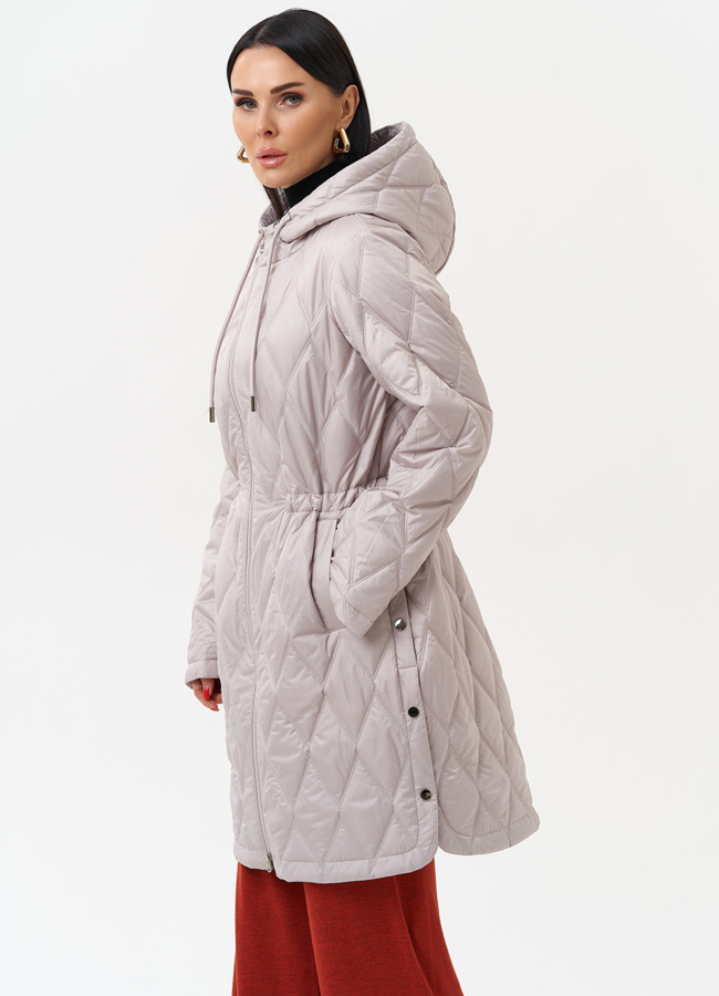 Женское утепленное полупальто с капюшоном модель № 29937 универмаг малина
