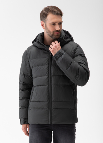 Мужской пуховик с капюшоном 
