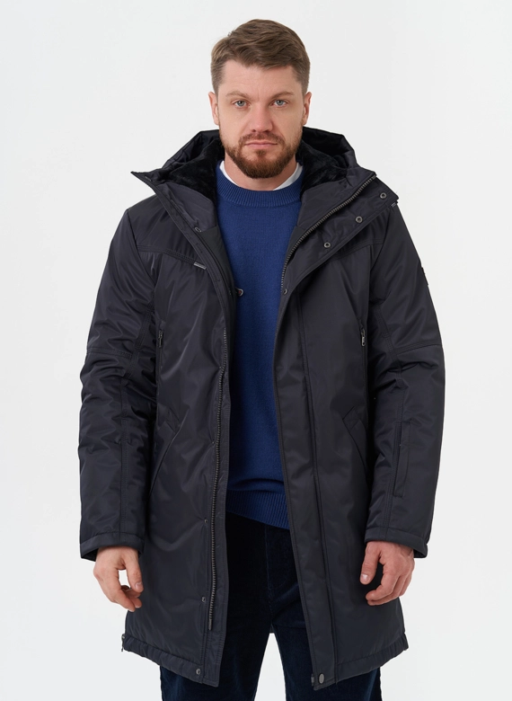 Мужской пуховик с капюшоном