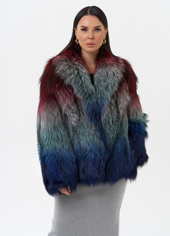 Куртка из чернобурой лисы  модель № 29484 универмаг малина