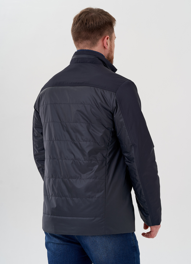 Мужская куртка синего цвета  модель № 24375 универмаг малина